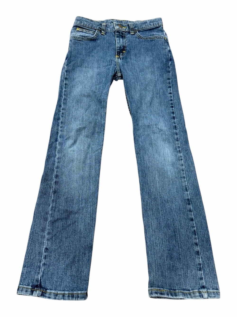 Wrangler Boys Blue Denim Jeans, Size 12, Straight Leg, Adjustable Waist